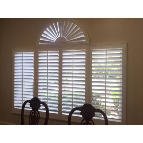 Custom Basswood Plantation Shutters Wooden Blinds Solid Wood Shutter Louvers PS238