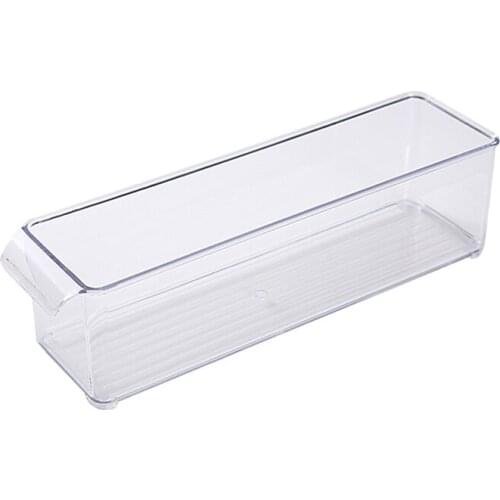 Clear Pantry Organizer Bins Household Plastic Food Storage Basket Box For Kitchen Countertops Cabinets Refrigerator Sturdy