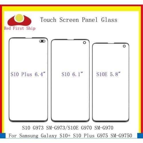 Replacement For Samsung Galaxy S10 G973 / S10+ Plus G975 / S10E G970/S10 Lite G770 Touch Panel Front Outer S10 LCD Glass Lens