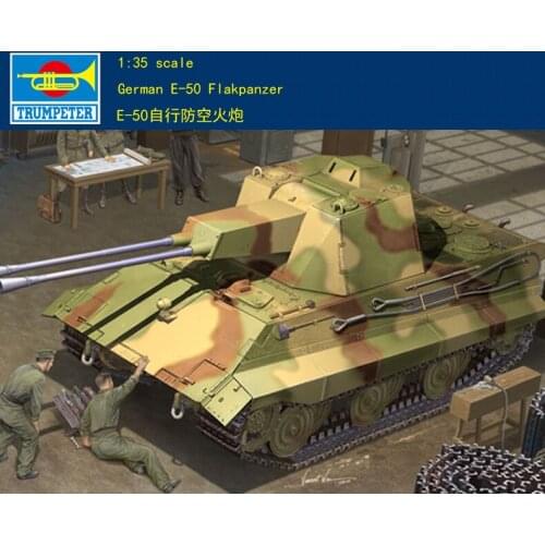 Trumpeter 01537 1/35 E-50 Flakanzer Self-propelled Antiaircraft Gun Tank Model TH06958-SMT6