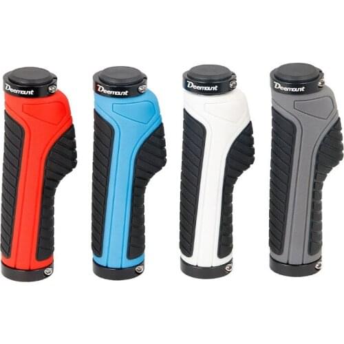 Bicycle Grips Ergonomic Bar End Firm Mount Both Ends Lock Grip Handlebar 2 Color Tone Holder MTB Cycling Hand Rest
