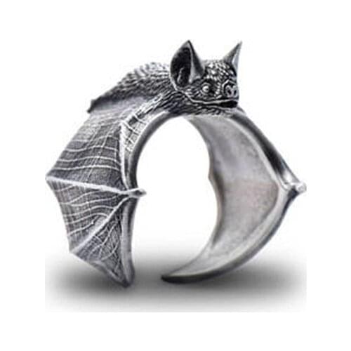 Vintage Bat Rings Fashion Retro Style Adjustable Bat Rings For Women Men Bat Jewellery