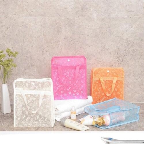 Waterproof PVC Cosmetic Storage Bag Women Transparent Organizer Makeup Bra Underwear Compression Travelling Shampoo Bath Pouch