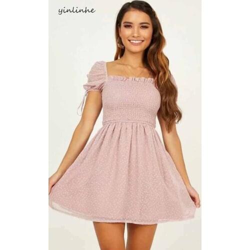 Летние платья в горошек Yinlinhe China At AliExpress