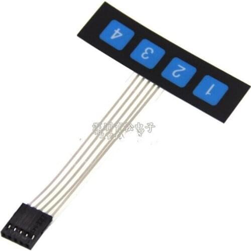 1 row of 4-button membrane switch/matrix keyboard/membrane button/control panel/microcontroller extended keyboard