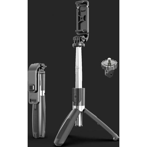 100cm Multi-function Adjustable Bluetooth Remote Control Self-timer Pole Tripod Selfie Stick mobile phone bracket live bracket