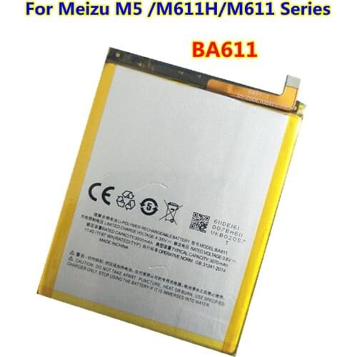 100% High quality BA611 Battery For Meizu M5 /M611H/M611 Series smart Phone