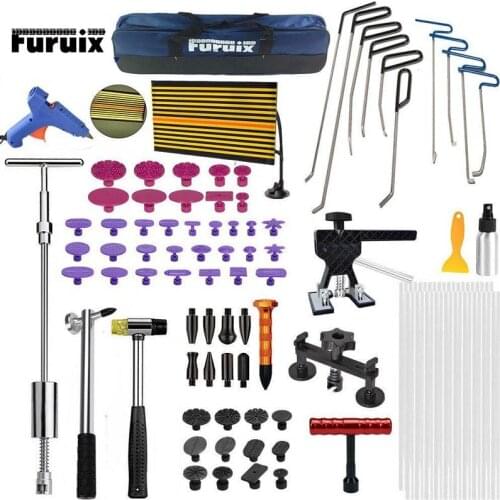 105pcs Auto Dent Puller with Rod Kit - Adjustable Dent Remover Tools Paintless Dent Repair Kit for Car Ding Hail Dent Removal