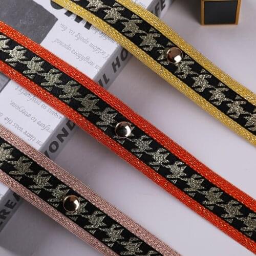 12M/Lot 2.5cm Wide Metal Button Lace Trim Webbing Lamp Sofa Edge Decor Curtain Accessories Tassel Fringe Ribbon Belt Trims DIY