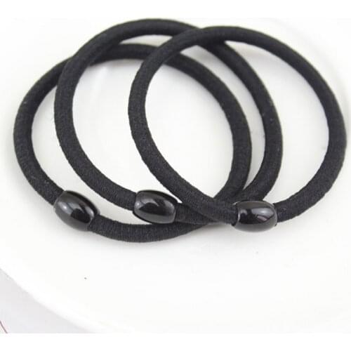 20Pc Black Girls Headwear Elastic Hair Bands Ponytail Holder Hair Ties Ring Hairband Elastic Scrunchy Hair Accessories For Women