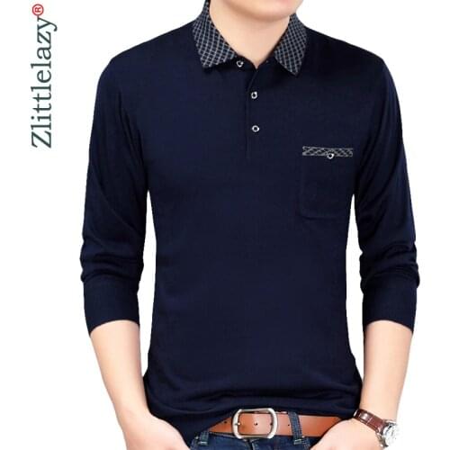 2020 Brand Pocket Casual Social Solid Pullover Men Sweater Shirt Jersey Clothing Pull Sweaters Mens Fashion Male Knitwear 722