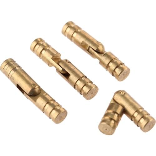 4pcs Invisible Concealed Barrel Hinges Pure Copper Brass Hinge Mount Jewelry Box Furniture Hardware Cabinet Cupboard 4mm*20mm
