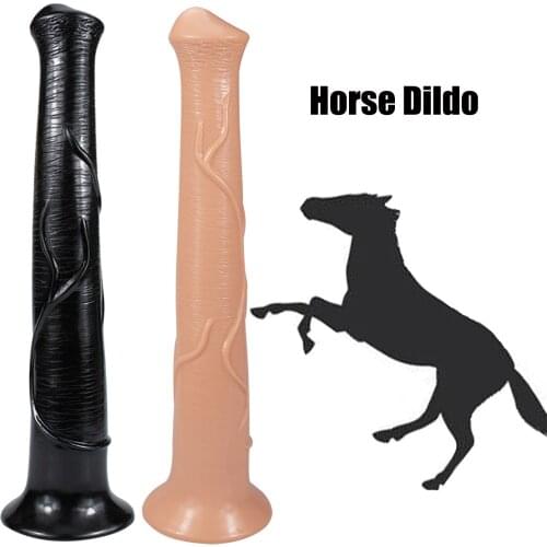 40*6CM Oversized Realistic Soft Horse Dildos Anal Plug Long Dick Simulation Horse Penis for Women Masturbation Erotic Sex Toys