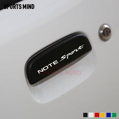 5 Sets Customizable Car Styling Automobiles Car Sticker Decal Door Handle Sticker For Nissan Note Nismo Car Accessories