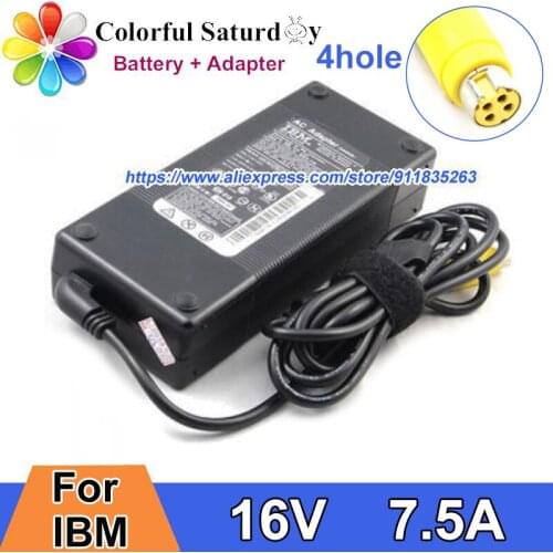 120W 16V 7.5A AC Adapter 4PIN For IBM THINKPAD G40 G41 PA-1121-06BR 02K7086 02K7085 02K7091 02K7092 02K7095 02K7093 PA-1121-061