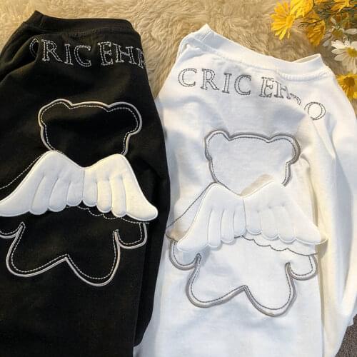 Little Angel Short-sleeved T-shirt Men and Women 2021 New Loose Casual Student Couples Shirts for Women