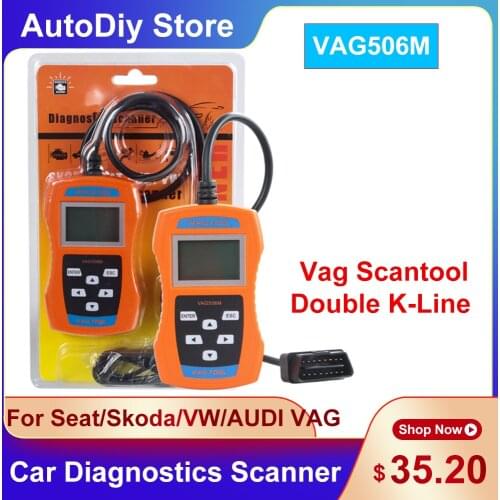 VAG506M obd2 Automative Scanner For Car Auto Diagnostic Tools Fault Scantool Double K-Line Detection For VW/Seat For Audi/Skoda