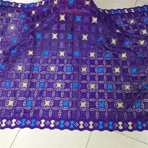 Basin riche 2020 high quality lace purple bazin brode african bazin riche fabric tissu for women dress 5yards 16l17-72