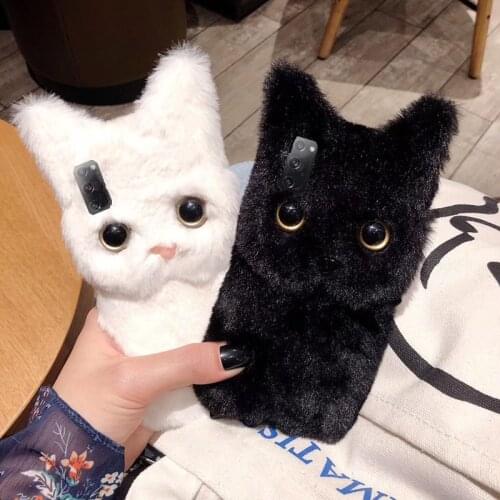 Winter Warm Plush Case For Samsung Galaxy M31 M31s M51 M21 M11 M01 A01 Core A10 A20 A30S A40 A50 A70 A51 A71 Fluffy Fur Cover