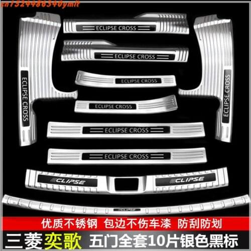 For Mitsubishi Eclipse Cross 2018 2019 High-quality Stainless Steel Scuff Plate/door Sill And Rear Bumper Protector Sill