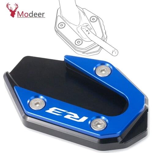 For Yamaha YZFR3 2015-2019 2020 YZF-R3 Motorcycle CNC Alunimun R3 Kickstand Foot Side Stand Enlarge Extension Pad Support Plate