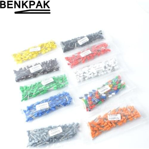 E0508 Tubular Cold Pressure Connector Electrical Terminals Cable Crimps 100pcs
