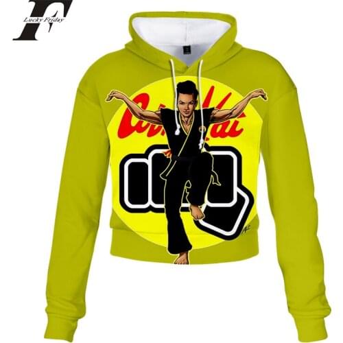 Cobra Kai kpop 2019 Sweatshirt 3D Print Snake Hoodies Tie Dye Crop Hoodie Long Sleeve Jumper Hooded Pullover Casual Sweatshirt
