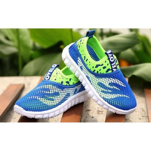 Summer boys and girls running shoes childrens sports shoes mesh breathable childrens sports shoes shock absorption soft rubber