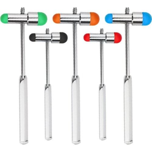 Multifunction Neurological Reflex Hammer Percussor with Brush Pin Promotional Gift Diagnostic Buck Hammer Leg Back Massage Tool
