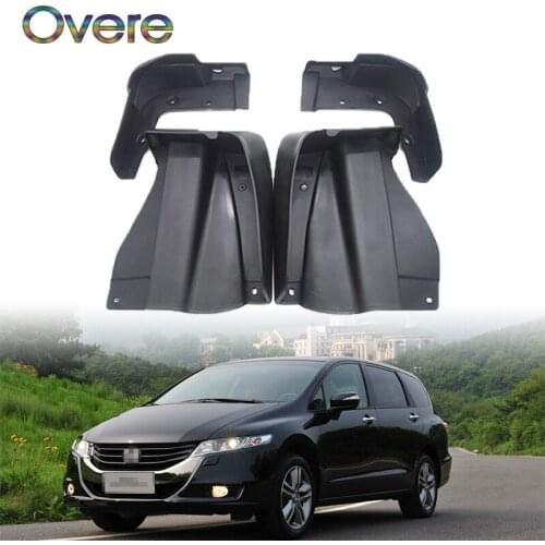 Overe Car Front Rear Mudguards For 2009 2010 2011 2012 2013 Honda Odyssey JDM Car-styling Mudflaps Accessories 1Set Mud Flaps