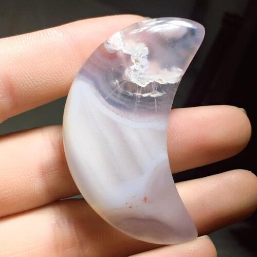 Clear quartz moon