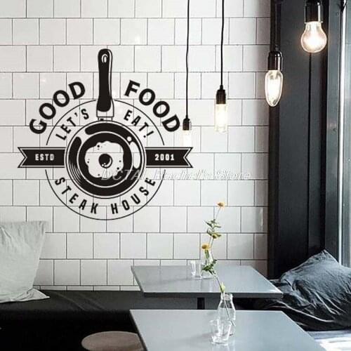 Restaurant Decor Steak House Vinyl Wall Decal Kitchen Dining Room Sticker Bar Drink Art Sticker