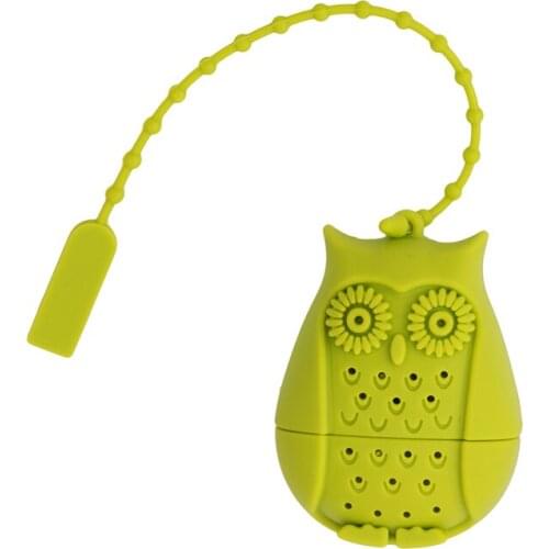 Owl Tea Strainers Silicone Teaspoon Tee Filter Infuser Silicone Filtration Tea Strainer Stick Coffee & Tea Tools QW893636