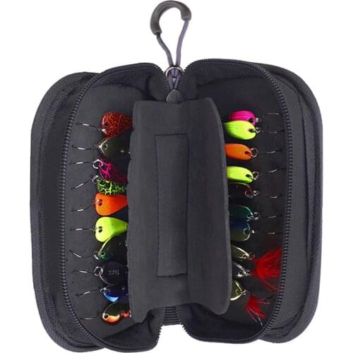 SPORADIC 20Pcs Fishing Spoons Lures Metal Fishing Lures Baits Set Spinner Fishing Bait Trout Bass Casting Storage Bag Case