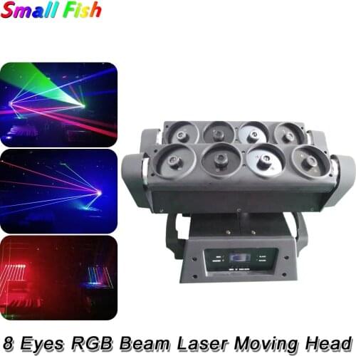 High Quality RGB Full Color Laser Light DMX512 Spider Beam Light Moving Head Stage Lights Dj Disco Party Lighting Equipments