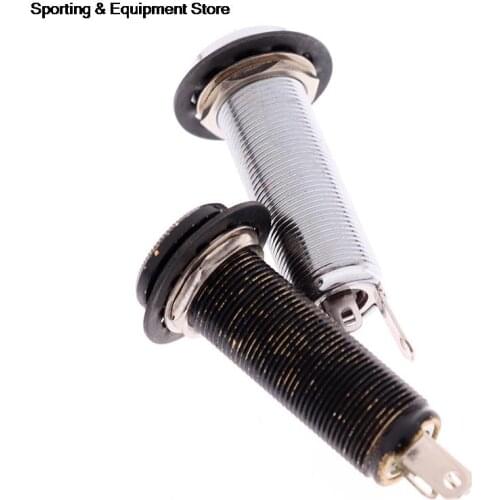 1 PC Electric Guitar Bass Input/Output Mono Active Barrel Long Threaded Jack Socket Guitar Pickup Endpin Jack