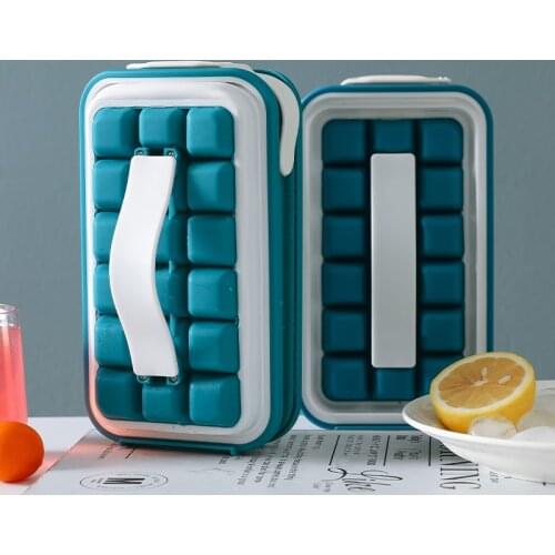 1 PCS Folding Ice Tray Curling Making Bag Silicone Ice Box Mold Whiskey Alcohol Beverage Quick-frozen Artifact Ice Tray