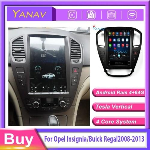 12.8 inch Car radio audio multimedia receiver For-opel insignia 2008-2013 Head Unit 2 din android tesla style video DVD player
