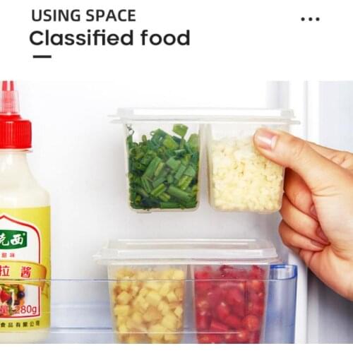 2Pcs/Set Scallion Garlic Box Plastic Boxes Kitchen Storage Organizer Home Storage Accessories Household Refrigerator Containers