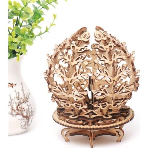 3D Jigsaw Adult Toys Wooden Toys Creative Assembly Flower Cool DIY Office Furnishings Festival Gifts Kids Learning Toddler Toys