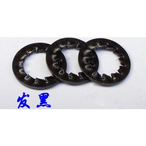 50pcs M4 M5 M6 M8 M10 M12 M18 stop washers Locking gasket internal multi-tooth lock washer serrated galvanized black/white