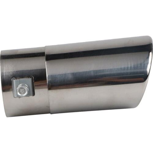 63mm Polished Stainless Steel Car Exhaust Tail Pipe Muffler Silencer Universal