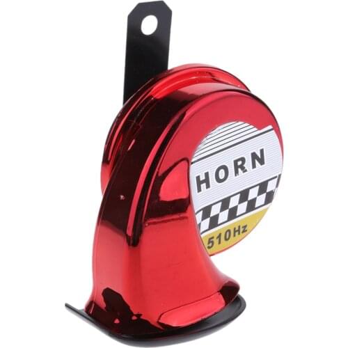 Car Motorcycle 130dB Loud Snail Air Horn Siren Waterproof 510hz 12V DC Red