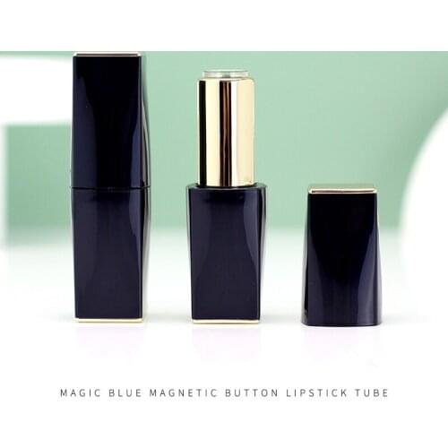 Diy Handmade blue magnetic clasp Lipstick tube Lip balm container Empty shell Cosmetic packing material mold 12.1mm