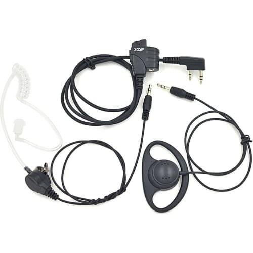 Dual Use Headset Acoustic Tube Earpiece Mic for Kenwood Baofeng Portable Radio UV-5R BF-888S BF-UVB2 Plus GT-3 UV-B5 Accessories