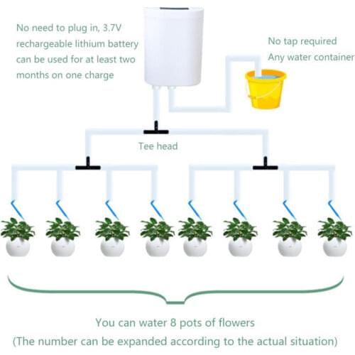 8/4/2 Head Automatic Watering Machine Timed Quantitative Drip Irrigation System Watering Kit Home Garden Plant Sprinkler Device