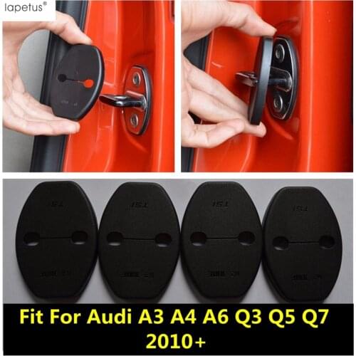 Lapetus Interior Refit Kit For Audi Q3 Q5 Q7 A3 A4 A6 2012 - 2020 Car Door Lock Buckle Plastic Protective Cover Kit Accessories