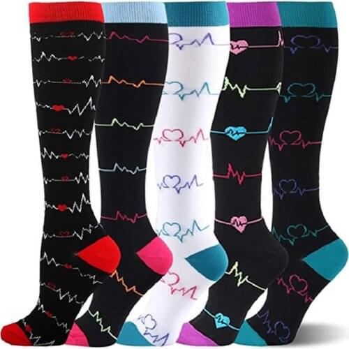 Unisex Sick Compression Stockings Cycling Socks(3/4/5/6/7/8/9Pairs) Fit for Women & Men Sport Nylon Socks Best for Running