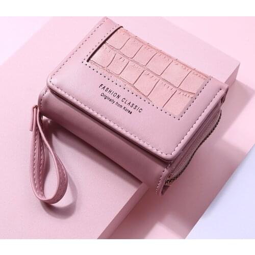 2021 New Fashion Women Fold Wallet Ladies Serpentine Leather PU Hasp Short Purse Female Card Holder Girls Money Coin Bags