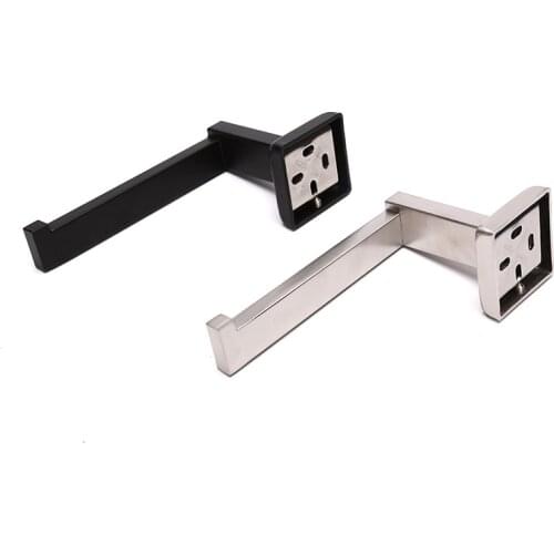 Square Toilet Paper Holder Wall Mount Tissue Roll Hanger 304 Stainless Steel